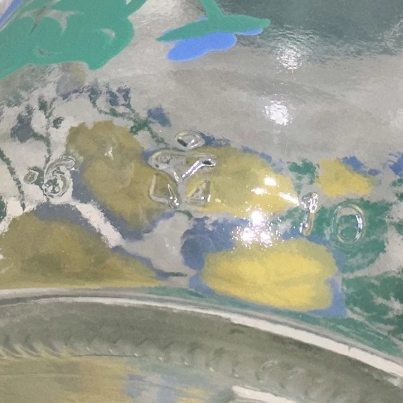 Vintage Large Floral Pansy Print Gallon Storage Jar With Lid - Picture 8 of 14